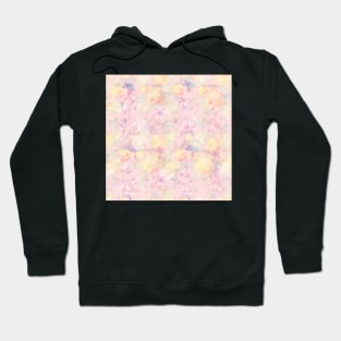 Magical Yellow White Roses Floral Pink Design Hoodie